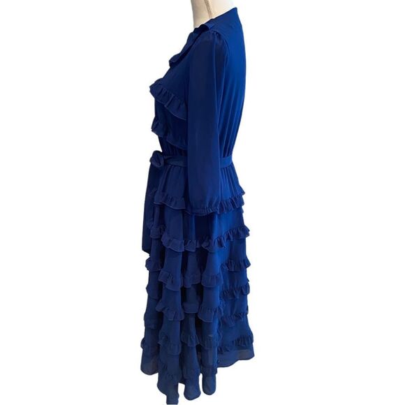 Blugirl Bluemarine Ruffled Dress Italy US Size 4 - Picture 5 of 11